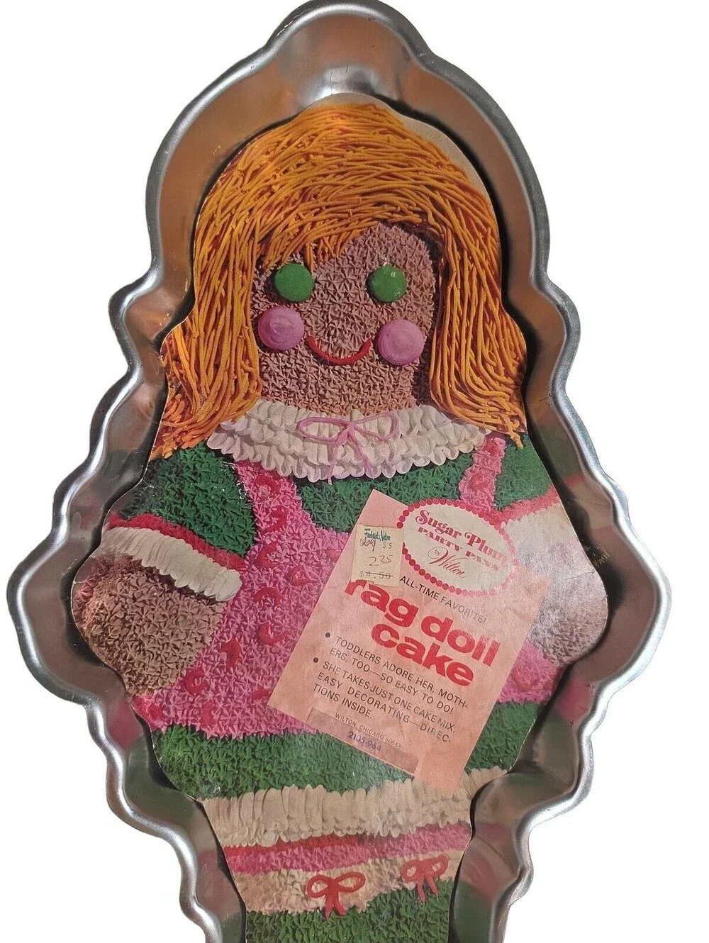 Wilton 1971 Rag Doll Cake Pan 502-968 Insert Silver Aluminum - Used